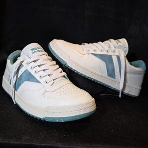 Pro-Keds Off White and Teal Sneakers Mens Size 10